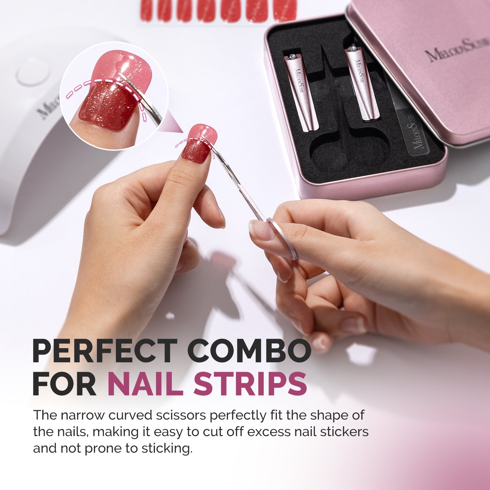 Stainless Steel Nail Clippers 4 in 1 Kit - Pink - 图片5