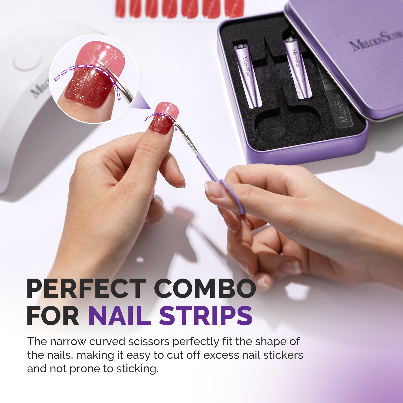 Stainless Steel Nail Clippers 4 in 1 Kit - Purple - 图片5