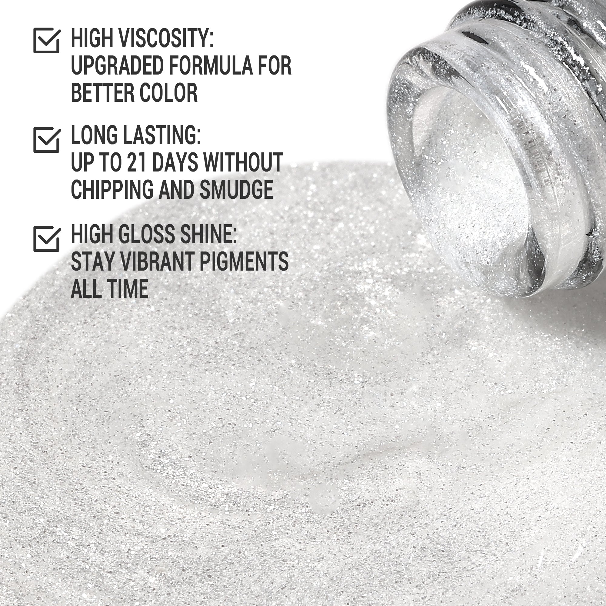 Z054 Starry White - TPO-Free Thick Gel Nail Polish(15ml) - 图片2