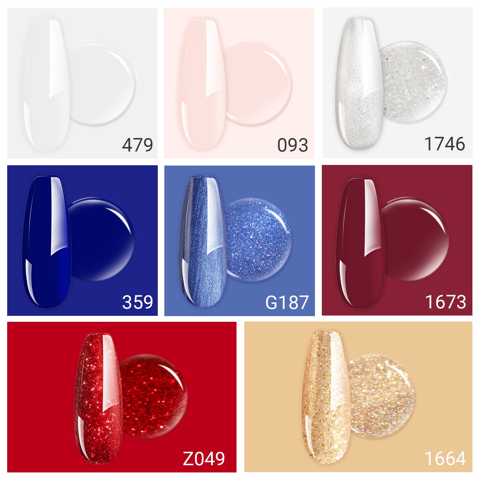 Independence Day Gel Nail Polish Gift Box - 8 Colors - 图片2