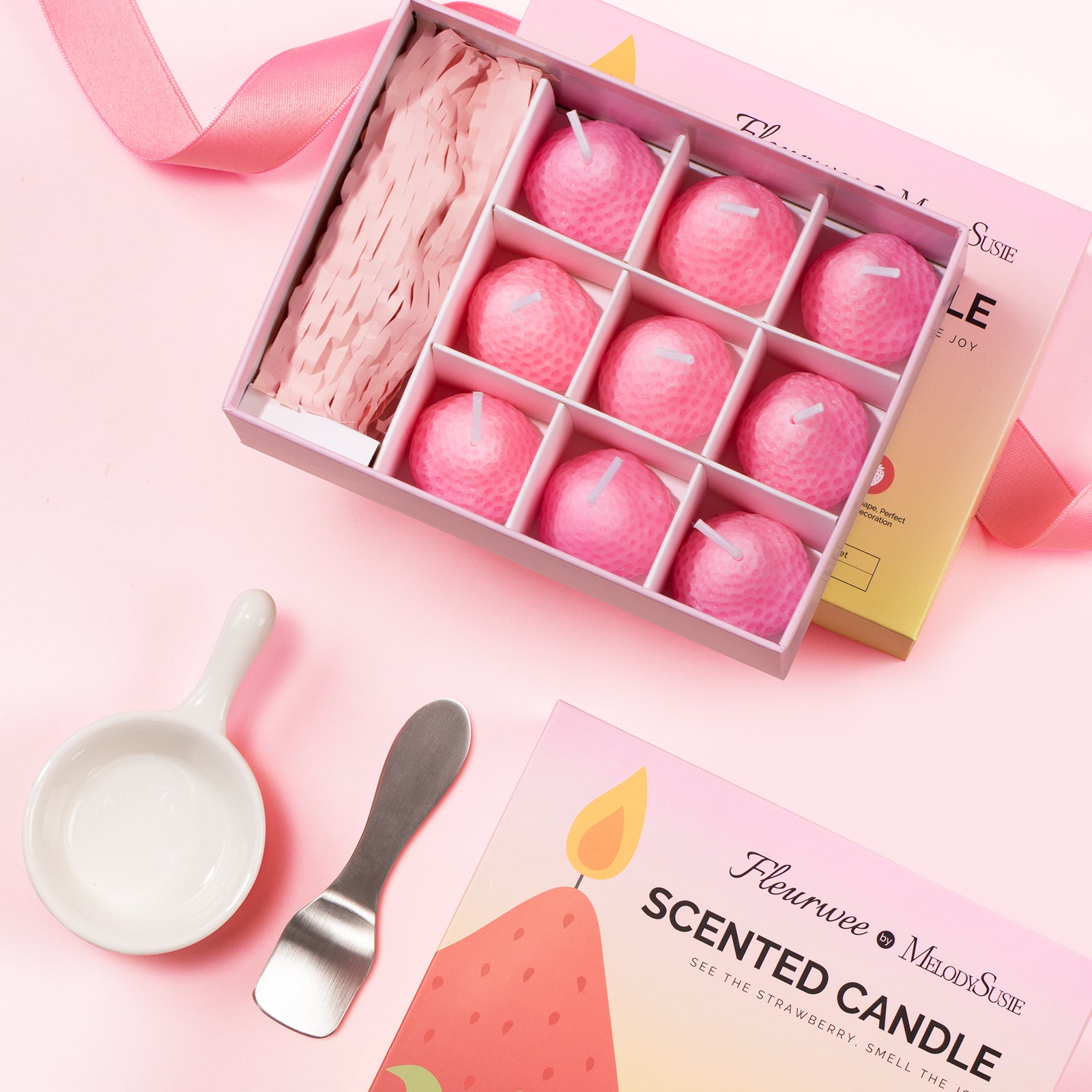 Strawberry-Shaped Scented Candle Gift Set - 图片18