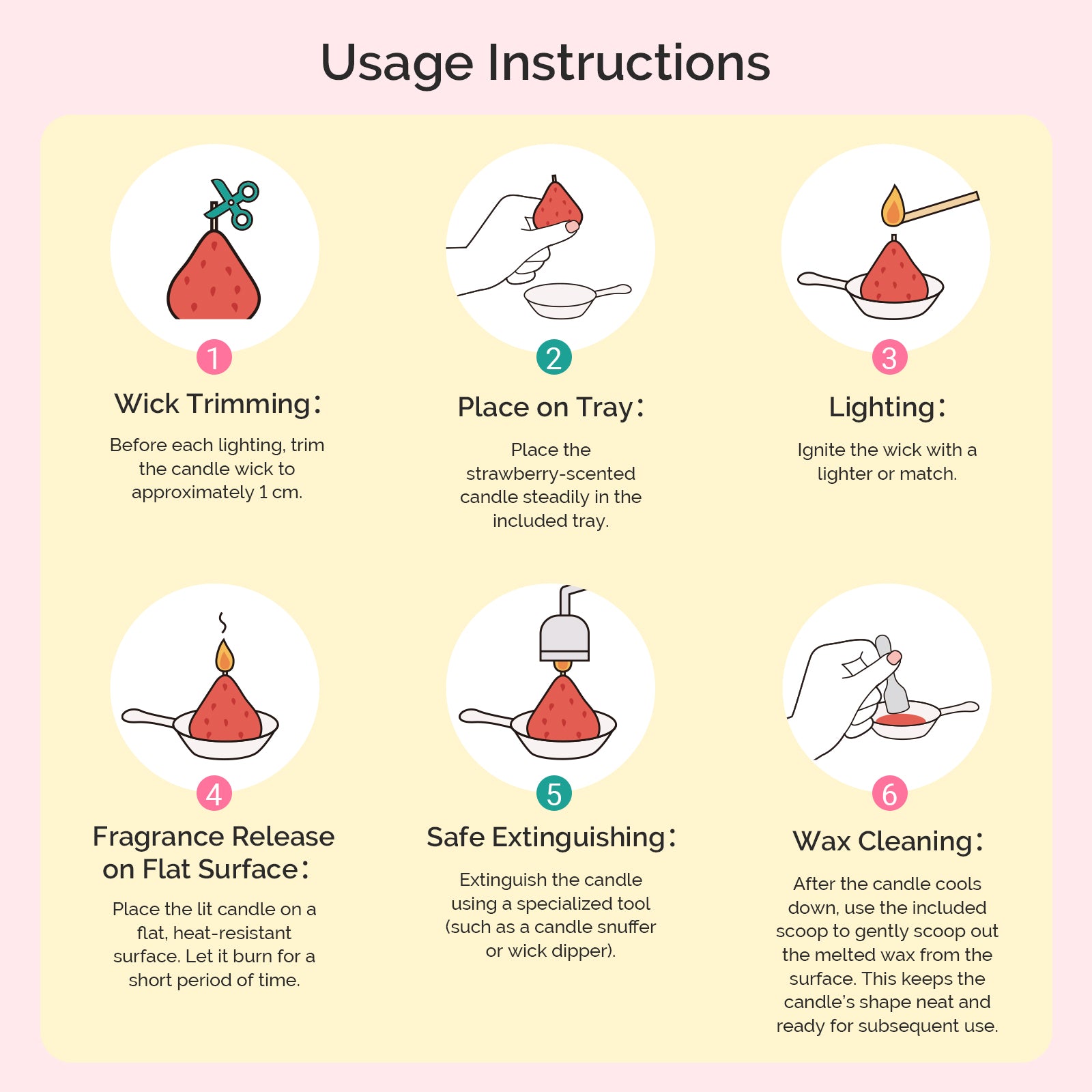 Strawberry-Shaped Scented Candle Gift Set - 图片5