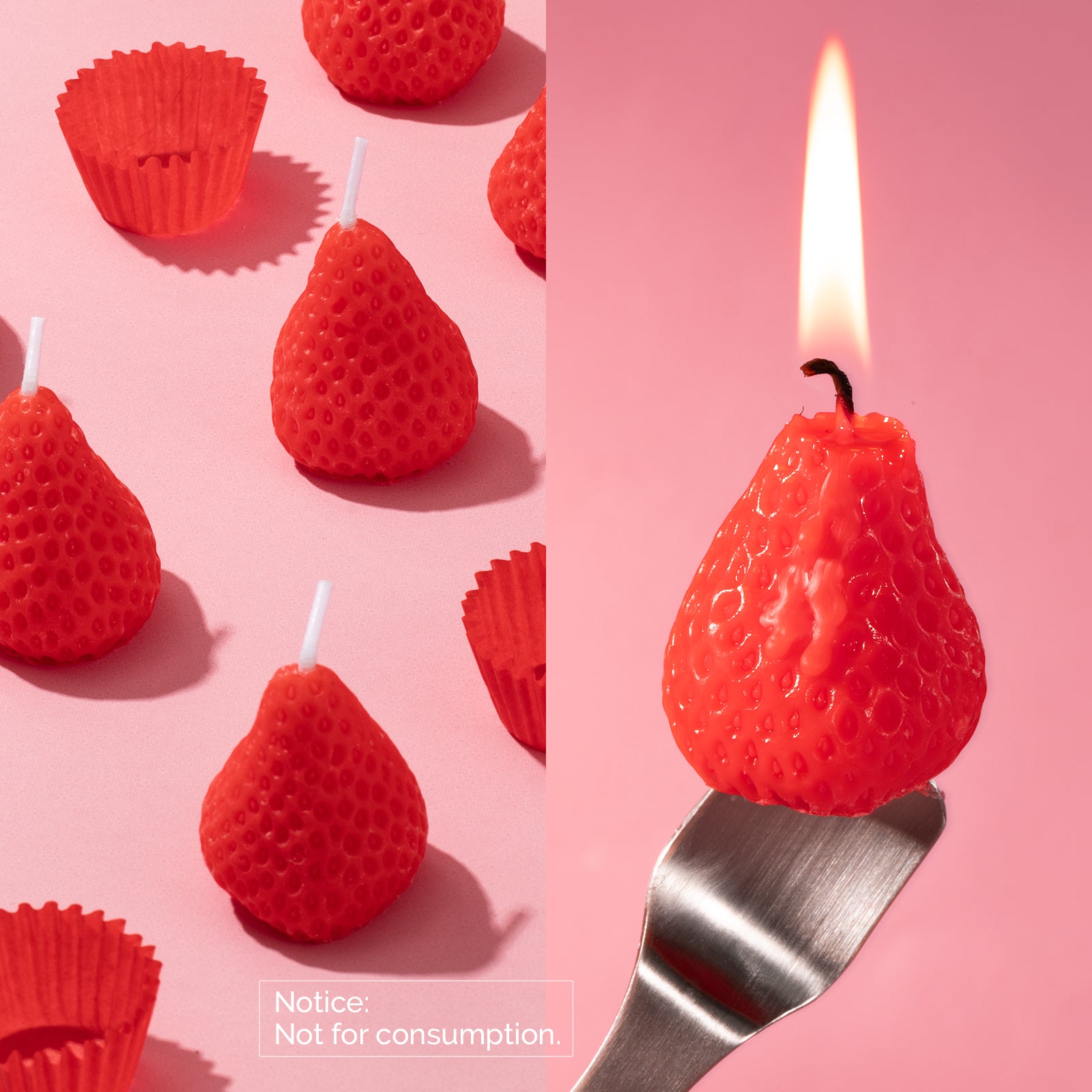 Strawberry-Shaped Scented Candle Gift Set - 图片6