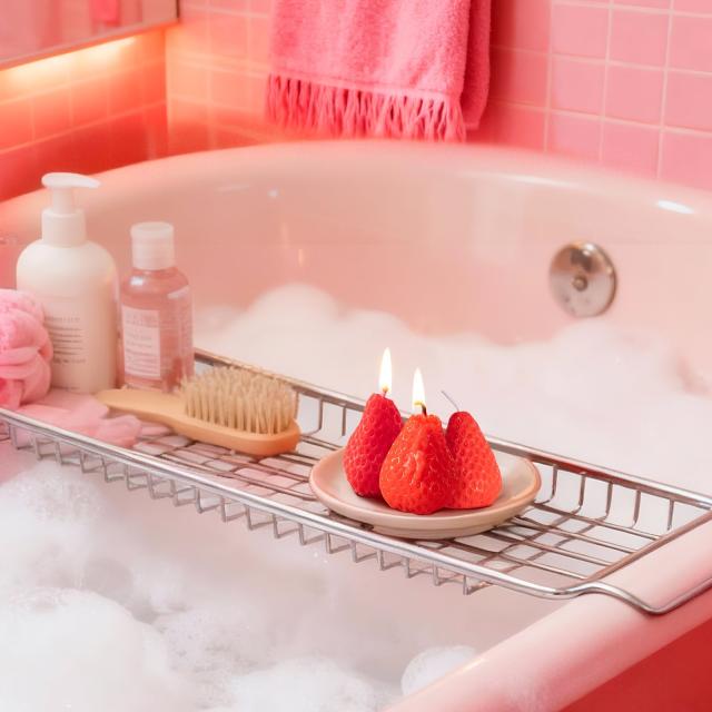 Strawberry-Shaped Scented Candle Gift Set
