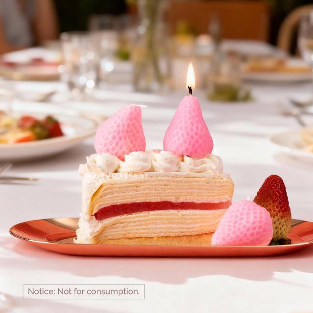 Strawberry-Shaped Scented Candle Gift Set