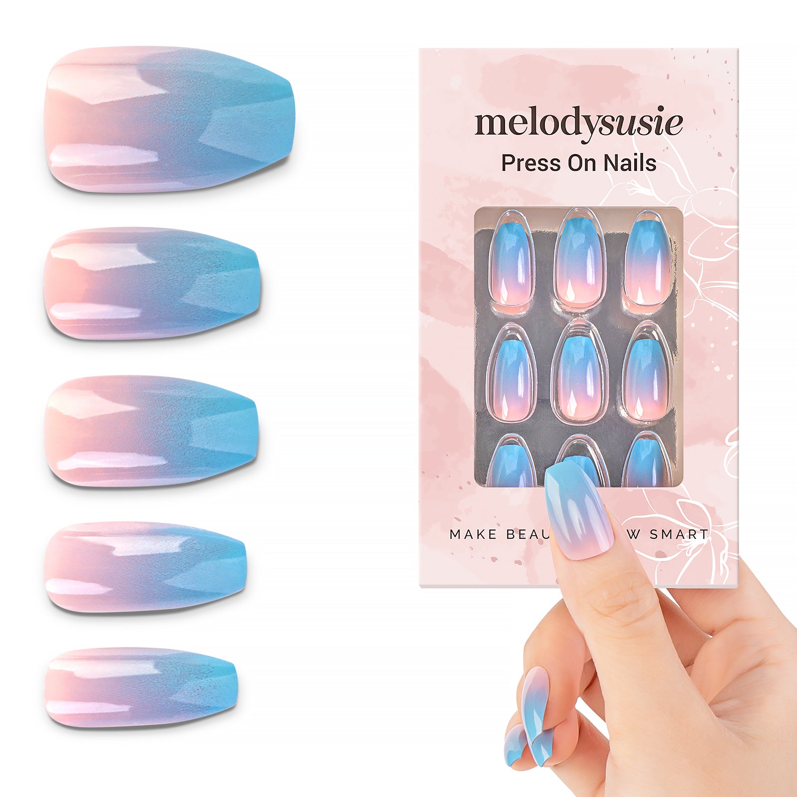 Summer Breeze Acrylic Press On Nails Kits