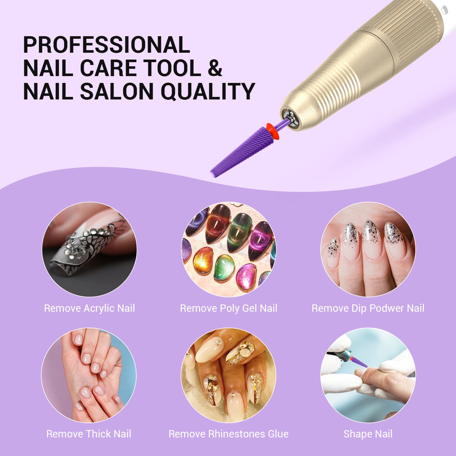 Super Long 5 in 1 Tungsten Carbide Nail Drill Bit - 图片14