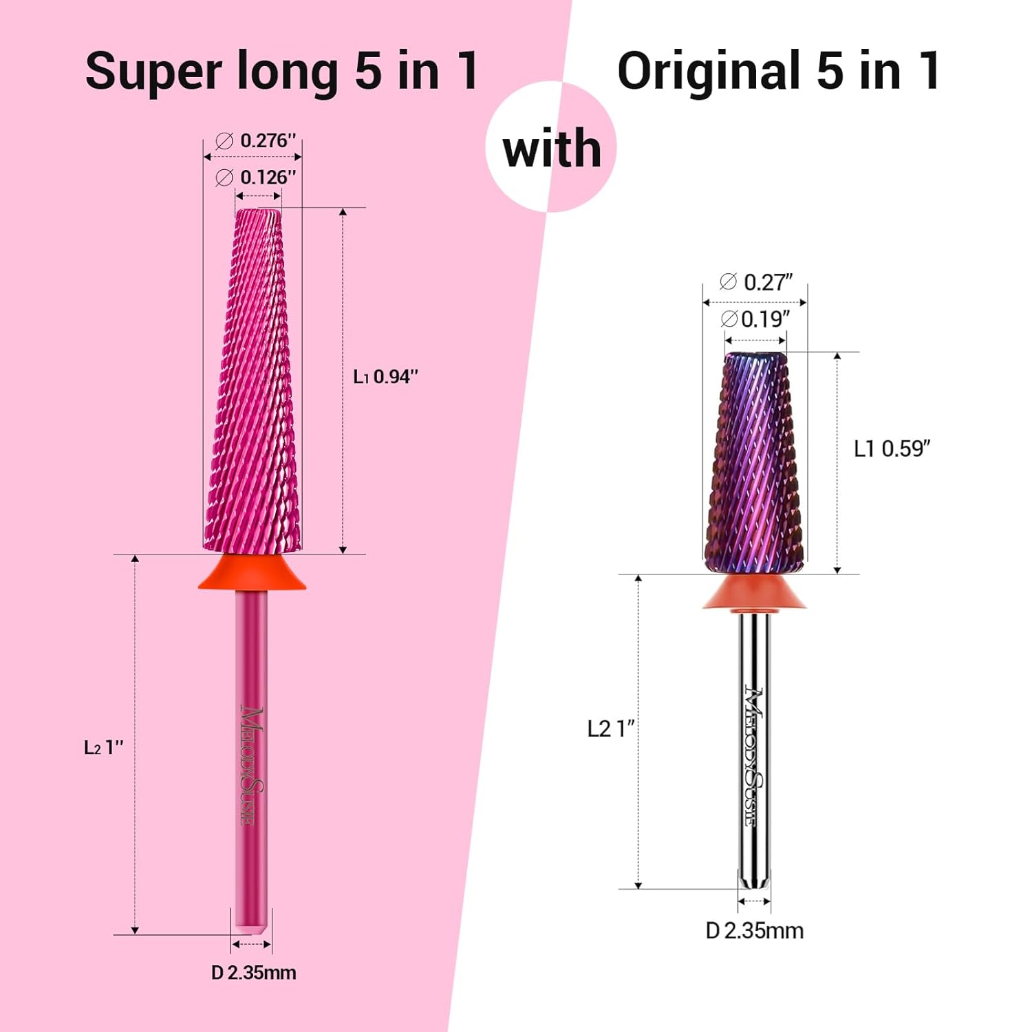 Super Long 5 in 1 Tungsten Carbide Nail Drill Bit - 图片6