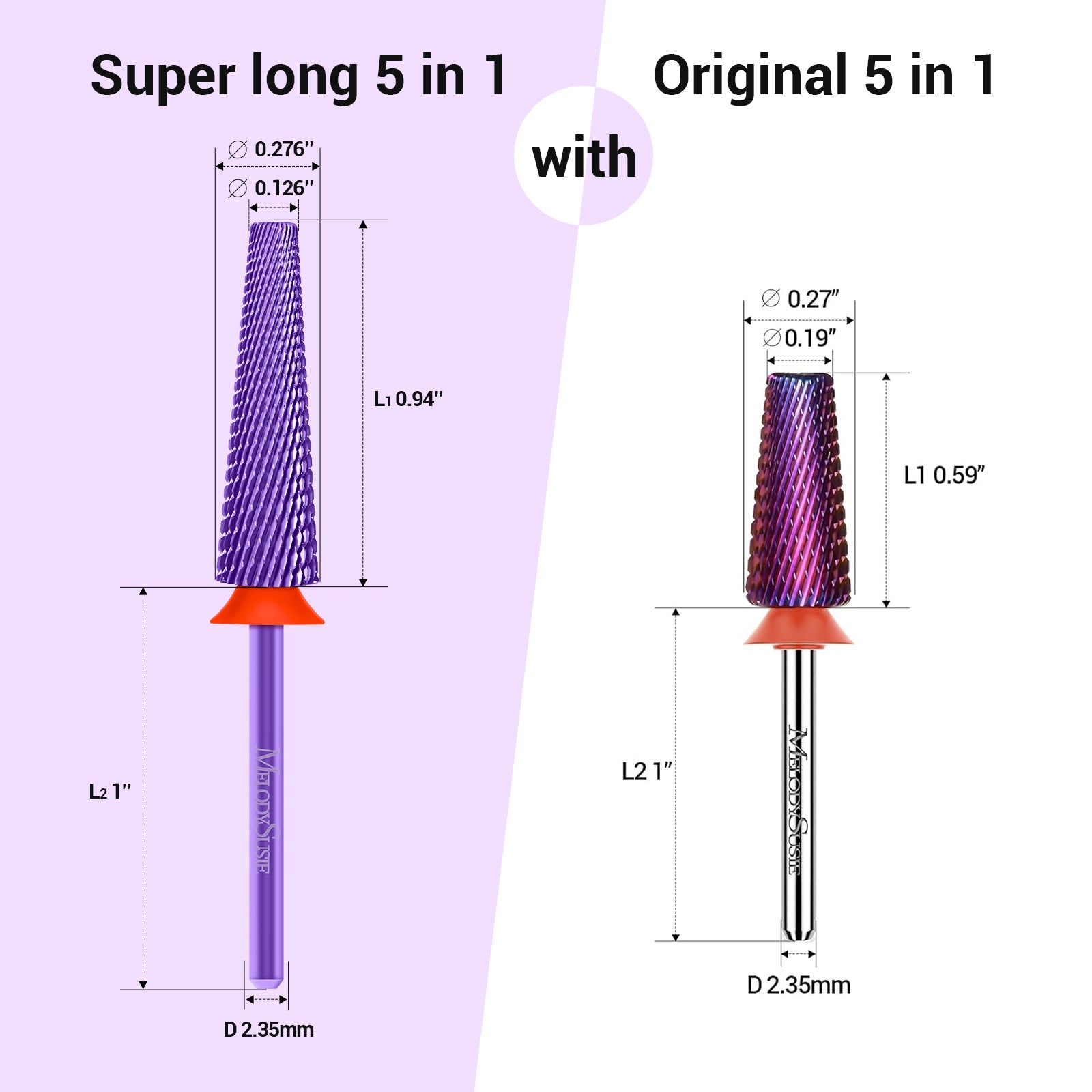 Super Long 5 in 1 Tungsten Carbide Nail Drill Bit - 图片10