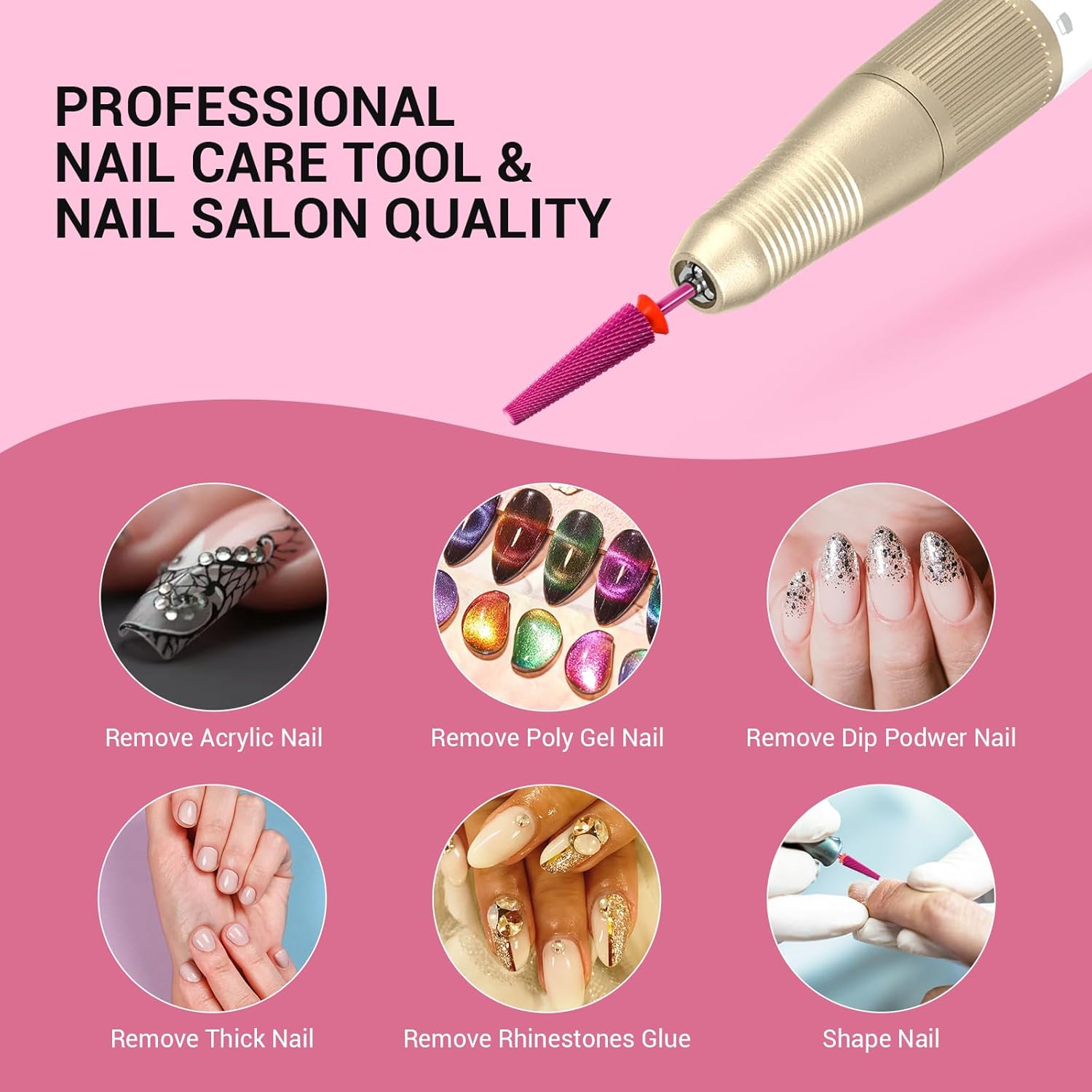 Super Long 5 in 1 Tungsten Carbide Nail Drill Bit - 图片3