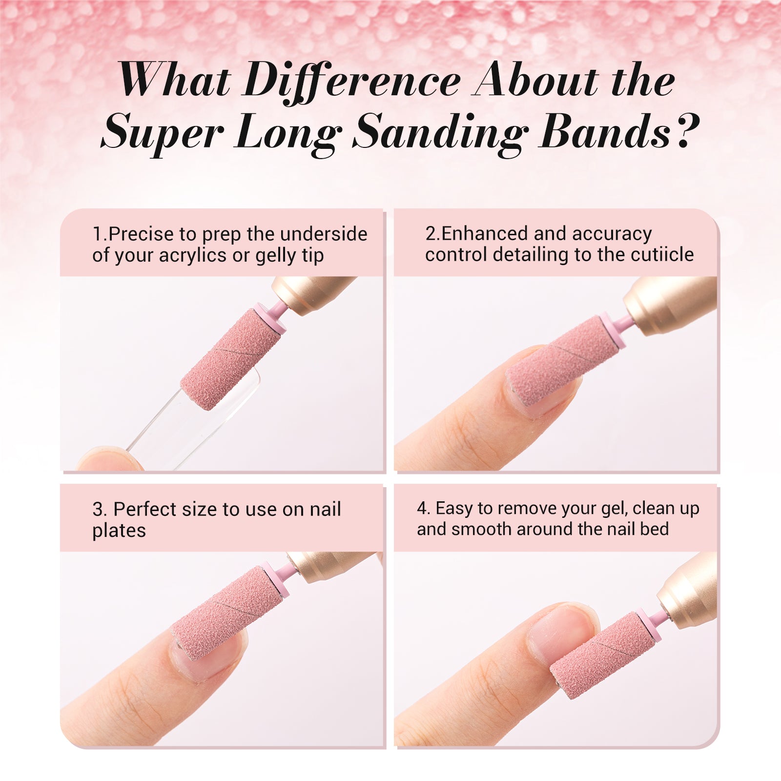 Super Long Sanding Bands with 6.65mm Crystal Mandrel Bit - 50 Pcs - 图片11