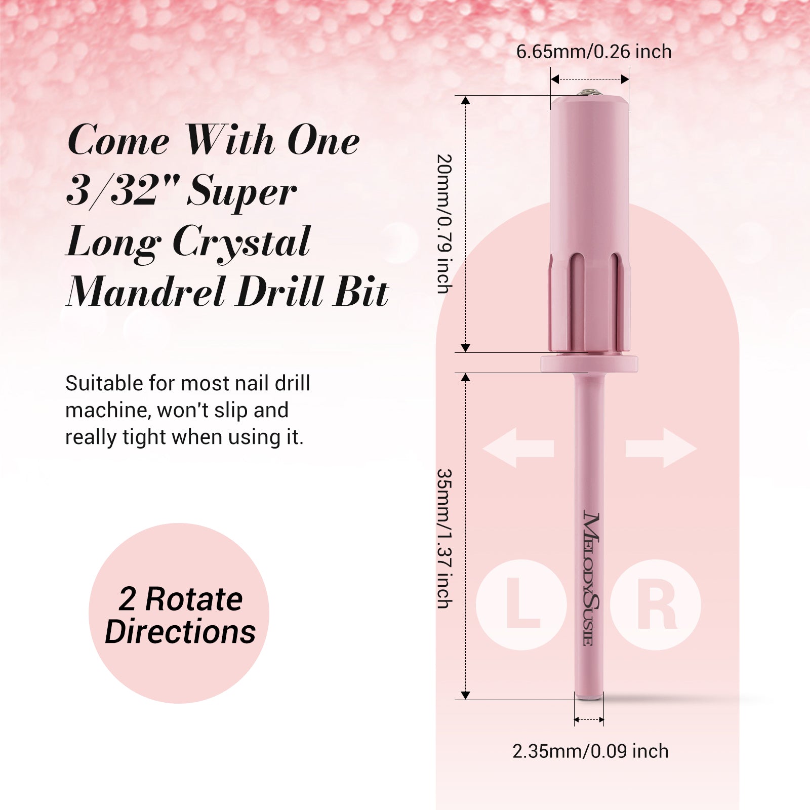 Super Long Sanding Bands with 6.65mm Crystal Mandrel Bit - 50 Pcs - 图片3