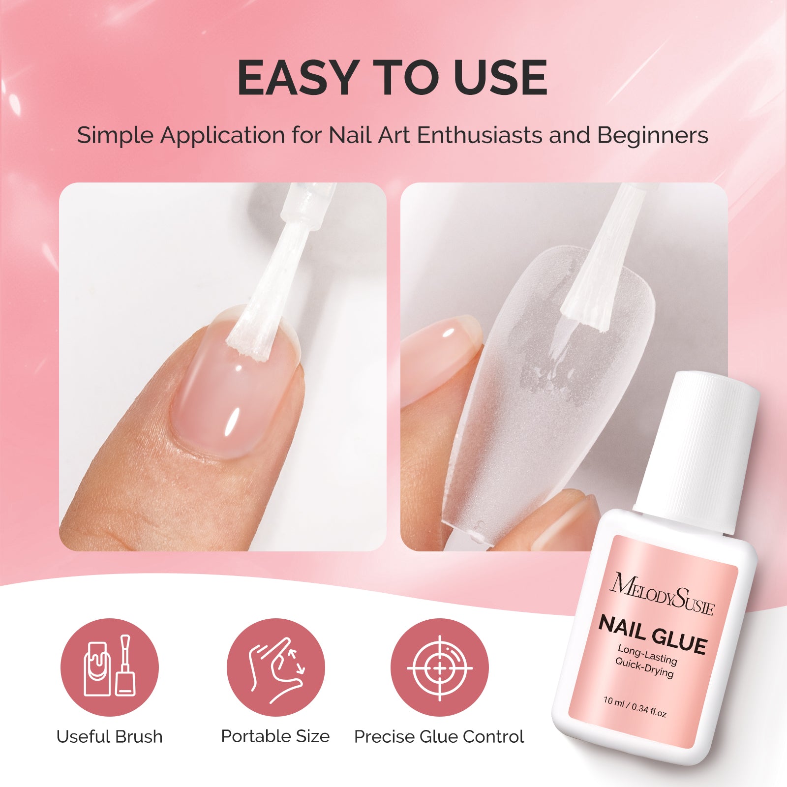 Super Strong Fast-drying Brush-On Nail Glue - 图片3