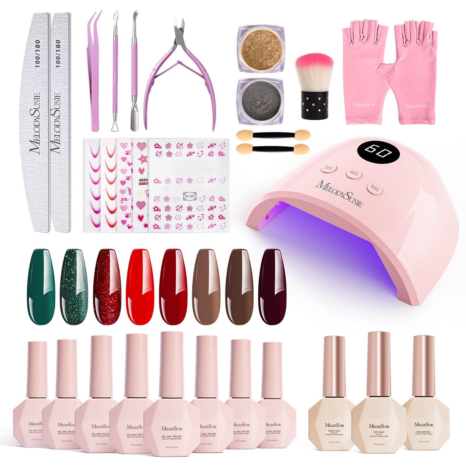 Gel Nail Polish Kit with UV Light P-PLUS30F
