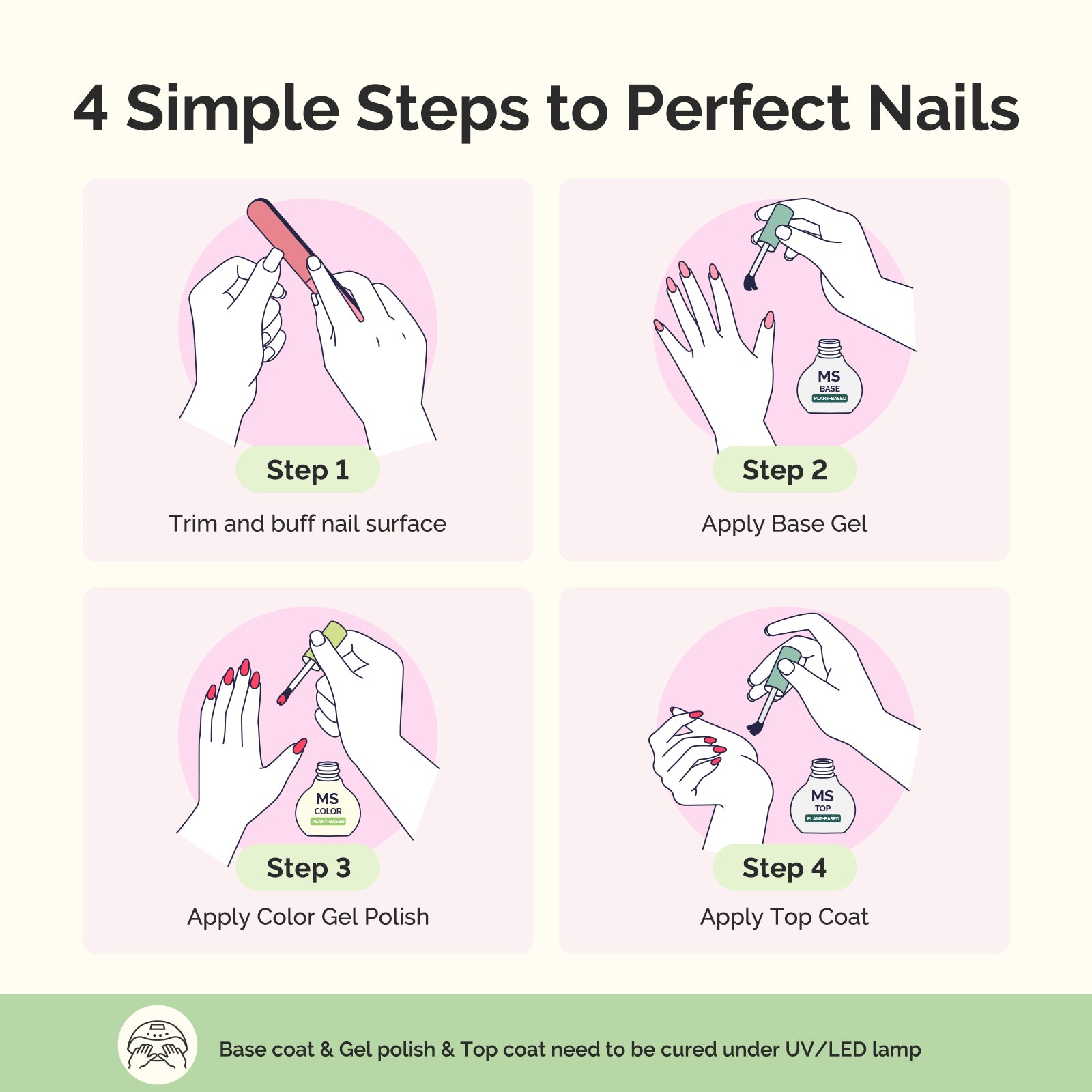 Sweet Scent Plant-Based Gel Nail Polish 10ml - 10Pcs - 图片4