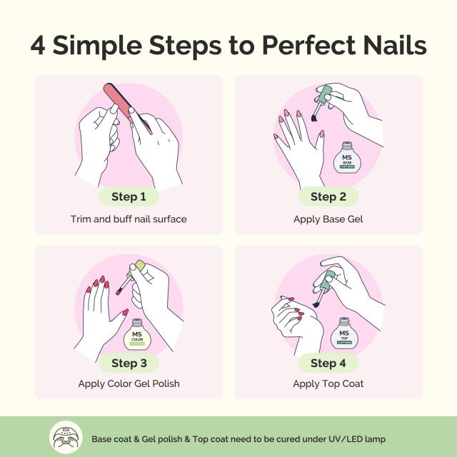 Sweet Scent Plant-Based Gel Nail Polish 10ml - 6Pcs