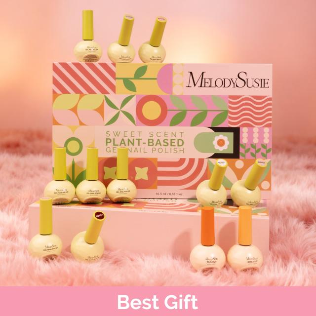 Plant-Based HEMA-Free & HPMA-Free & TPO-Free Gel Nail Polish 12Pcs Classic Nude Set - US ONLY