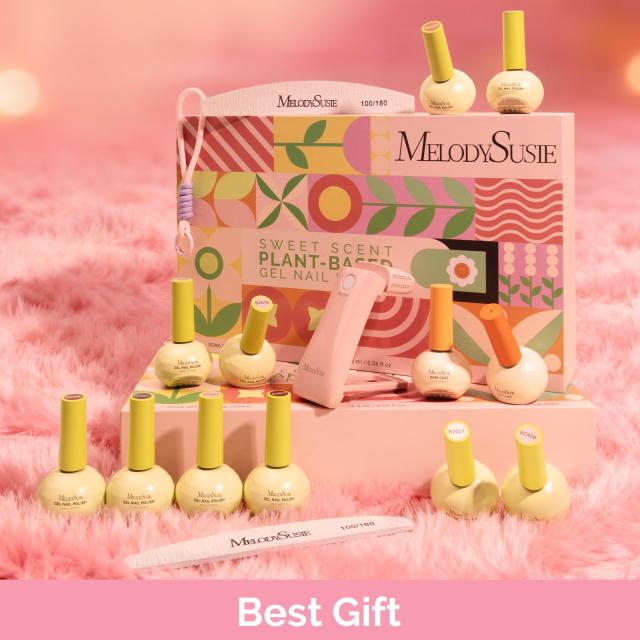 Plant-Based HEMA-Free & HPMA-Free & TPO-Free Gel Nail Polish 12Pcs Dopamine Set With Nail Tools - US ONLY