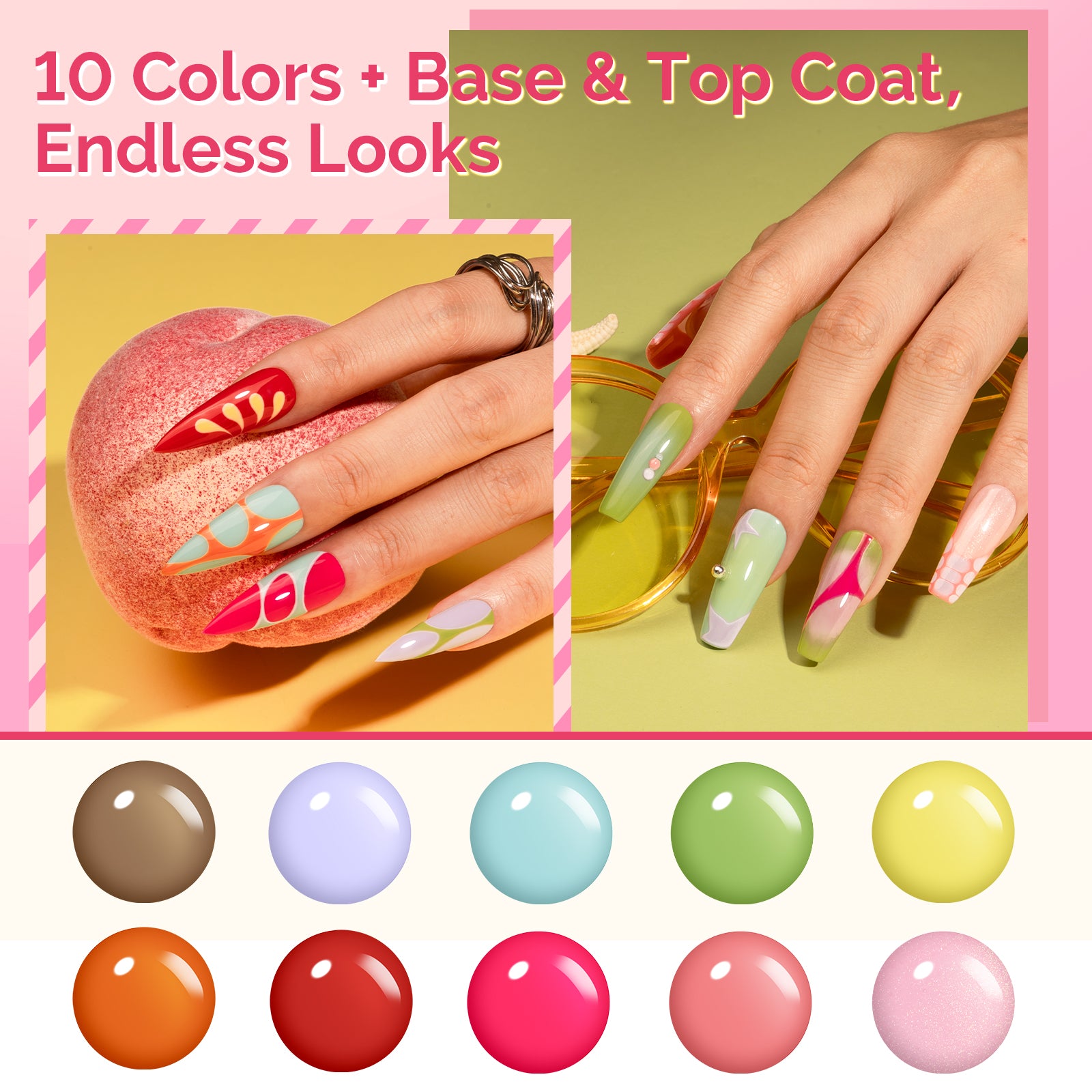 Plant-Based HEMA-Free & HPMA-Free & TPO-Free Gel Nail Polish 12Pcs Dopamine Set - US ONLY - 图片2