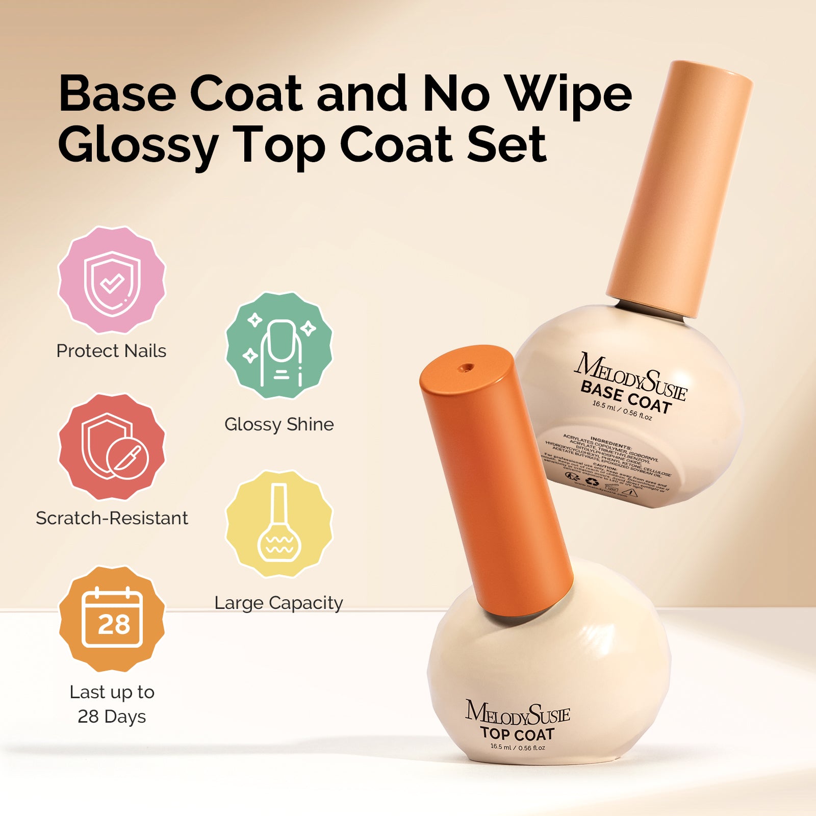 Plant-Based HEMA-Free & HPMA-Free & TPO-Free Gel Nail Polish Set - Nude Neautral Set 16.5ml 6Pcs - 图片10
