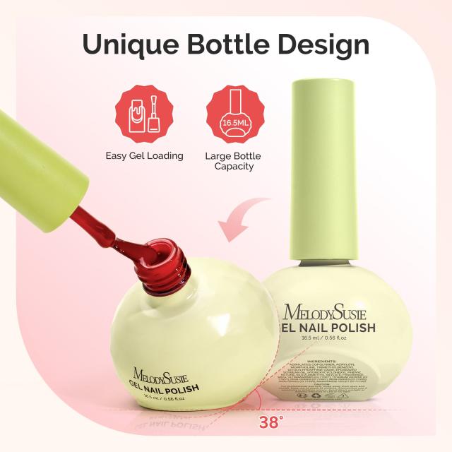 Plant-Based HEMA-Free & HPMA-Free & TPO-Free Gel Nail Polish Set - Fun Macarons Set 16.5ml 6Pcs
