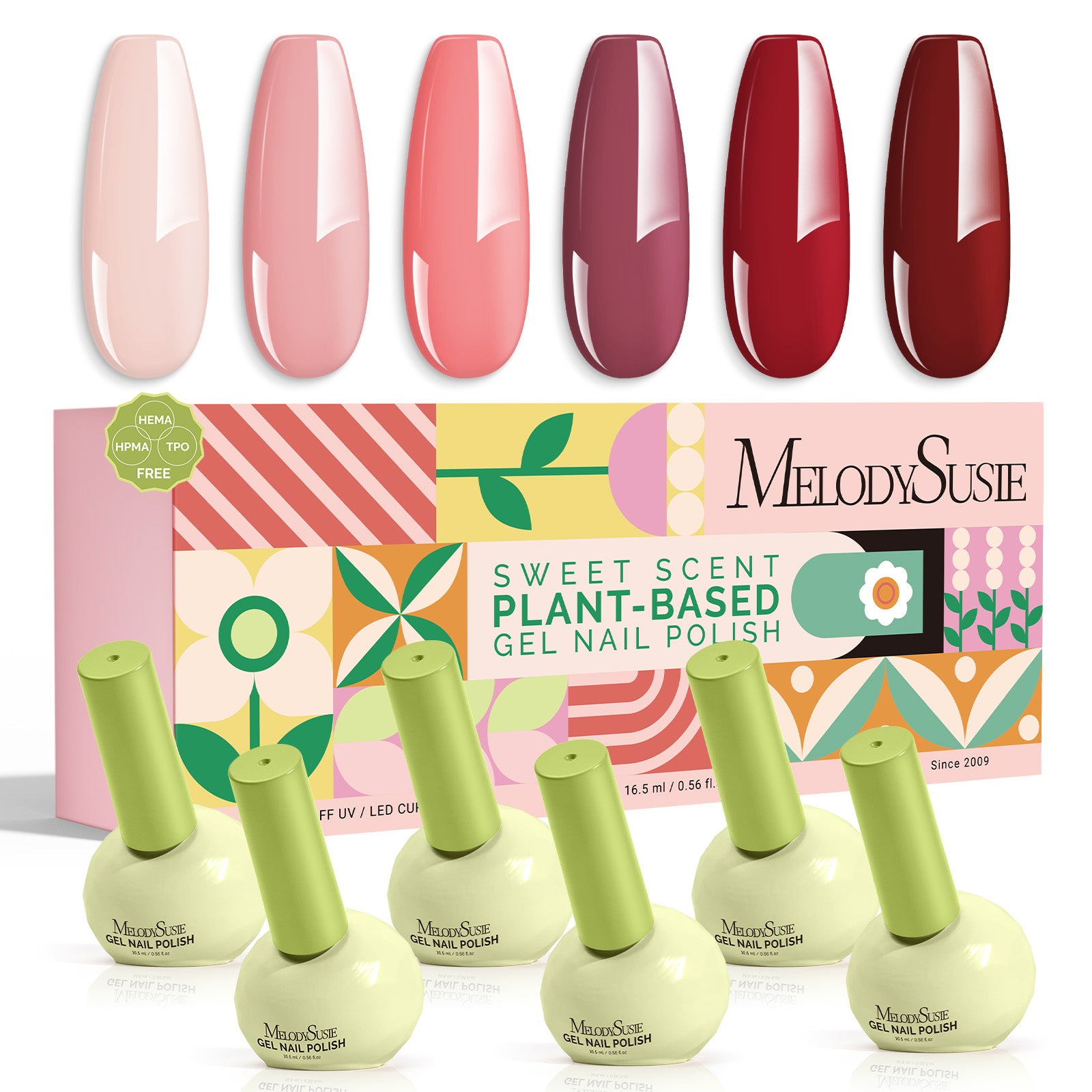 Plant-Based HEMA-Free & HPMA-Free & TPO-Free Gel Nail Polish Set - Fun Macarons Set 16.5ml 6Pcs - 图片16