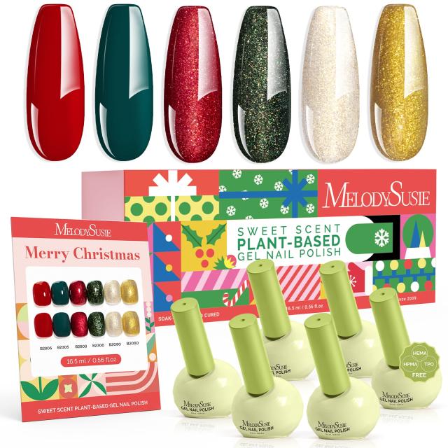 Plant-Based HEMA-Free & HPMA-Free & TPO-Free Gel Nail Polish Set - Pink Nude Set 16.5ml 6Pcs