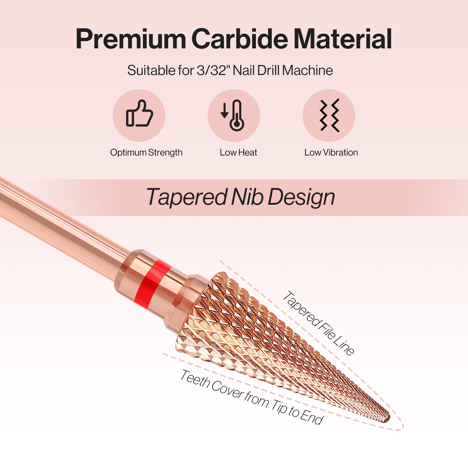 Tapered Nib Multi-function Carbide Tungsten Nail Drill Bit - 图片2
