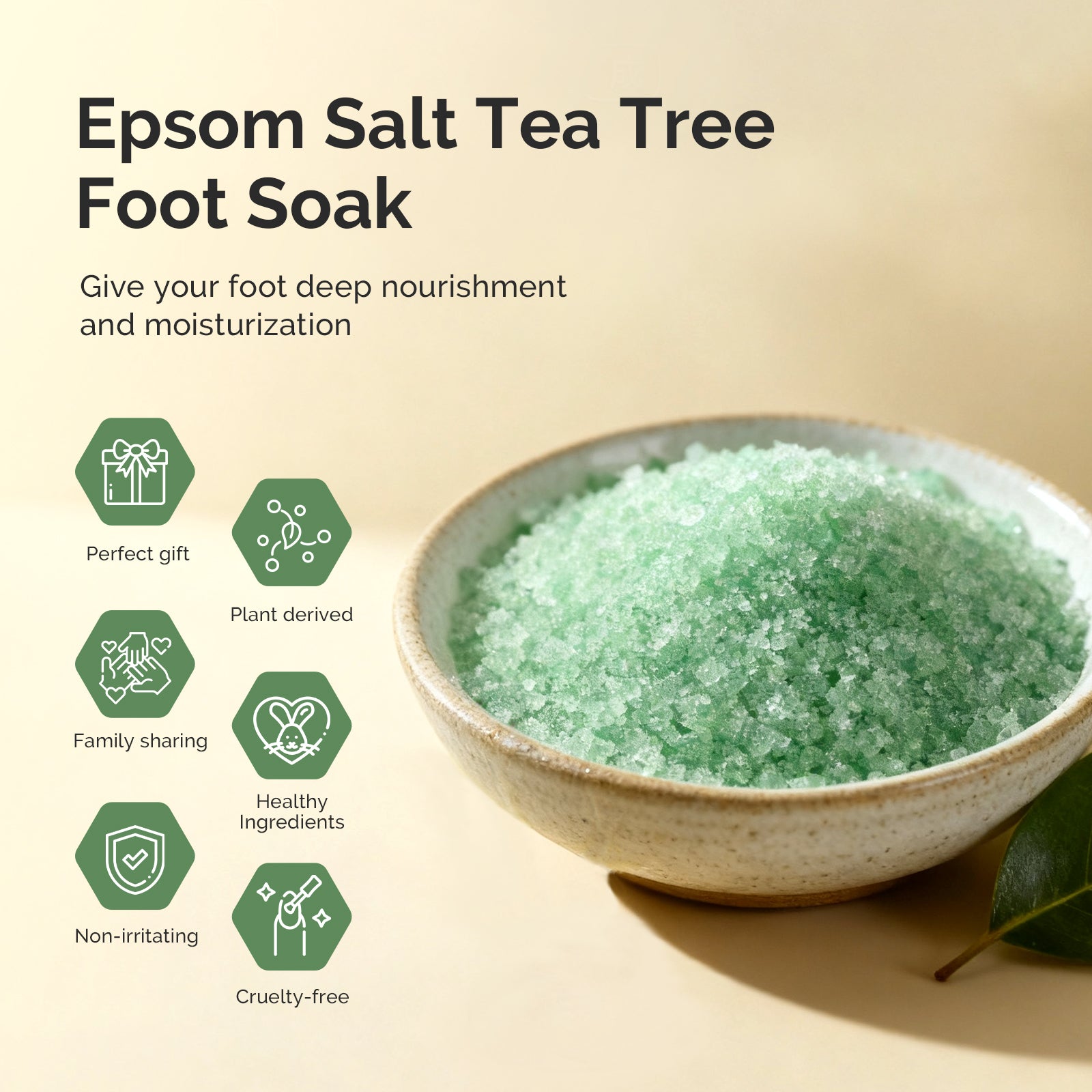 Tea Tree Oil Foot Soak with Sea Salt - 图片2