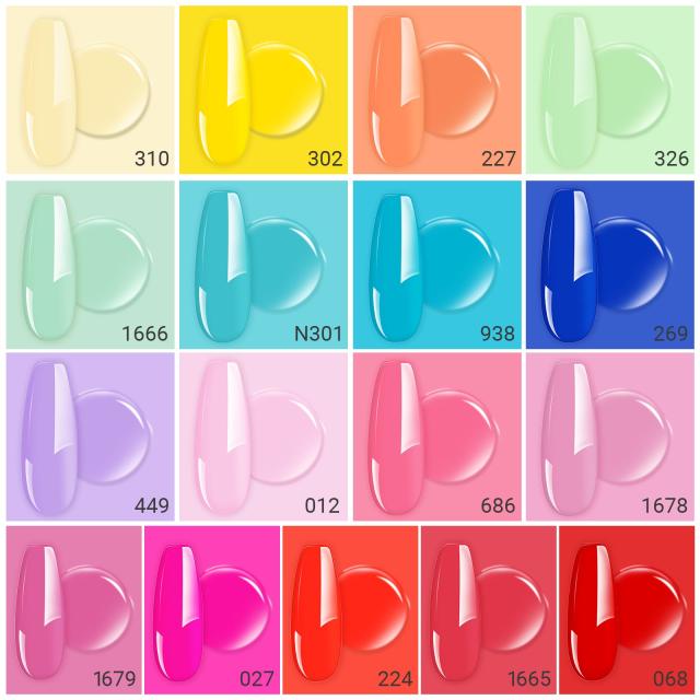 TPO-Free Thick Gel Nail Polish 17 Colors With One Builder Gel - Summer Vacation