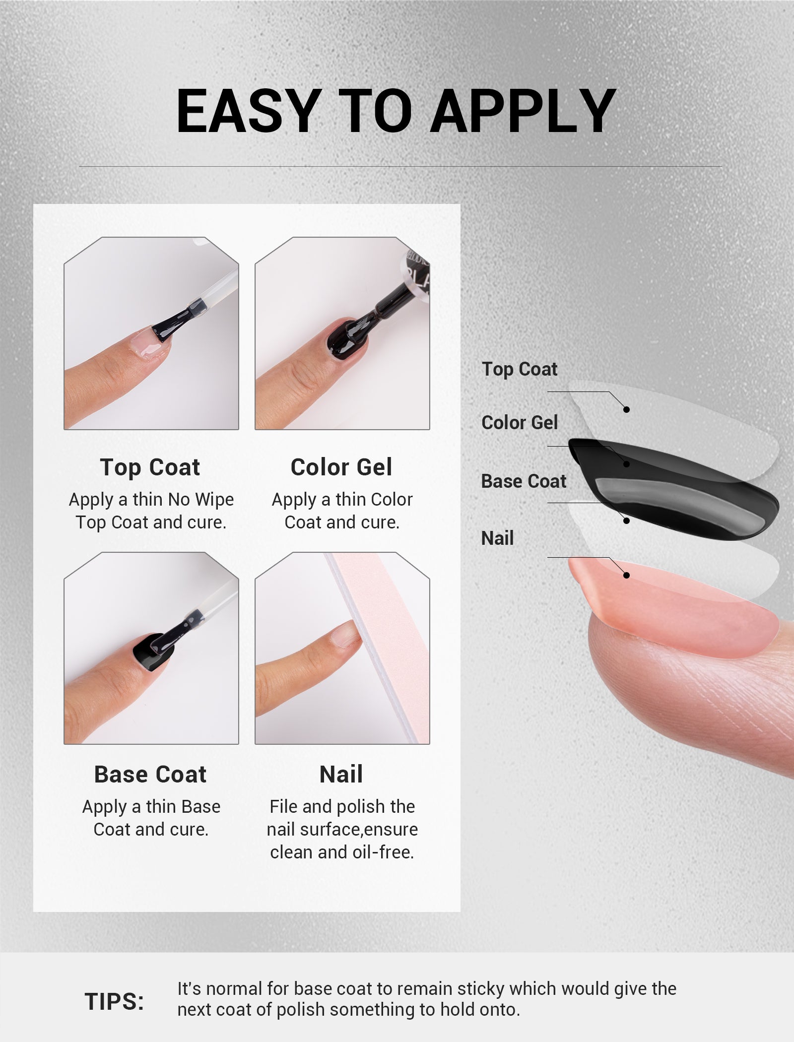 Top & Base Coat - Gel Nail Polish(15ml) - 图片7