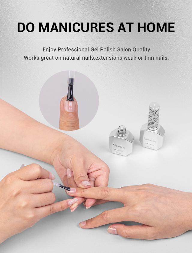 Top & Base Coat Nail Gel Polish 15ml