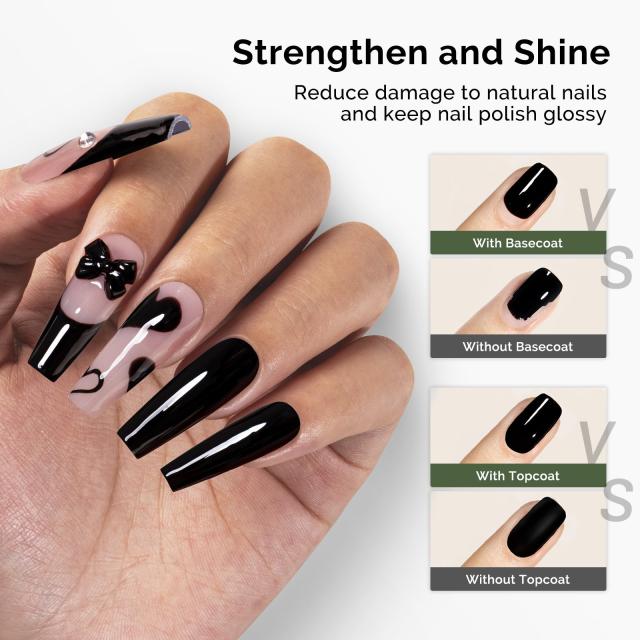 Top Coat & Base Coat - HEMA-Free & HPMA-Free & TPO-Free Gel Nail Polish 0.5 fl oz/15ml
