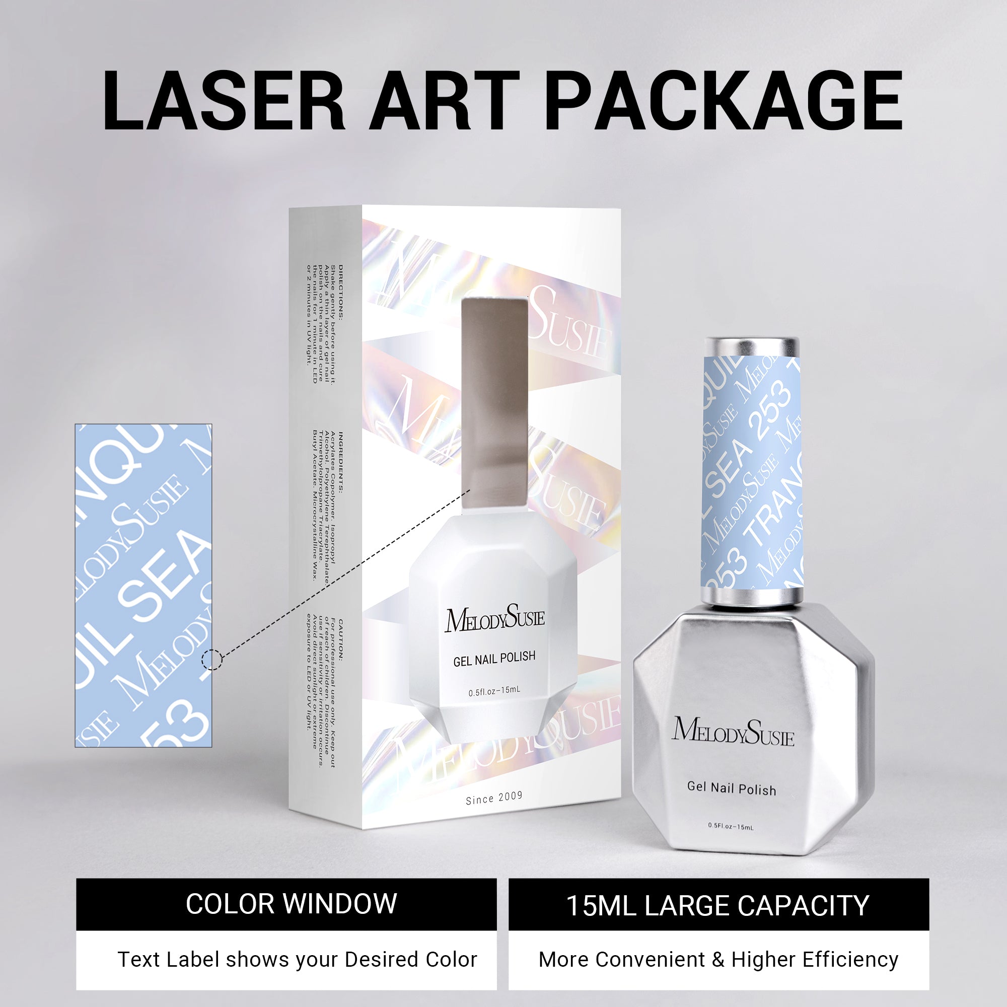 253 Tranquil Sea - TPO-Free Thick Gel Nail Polish(15ml) - 图片6