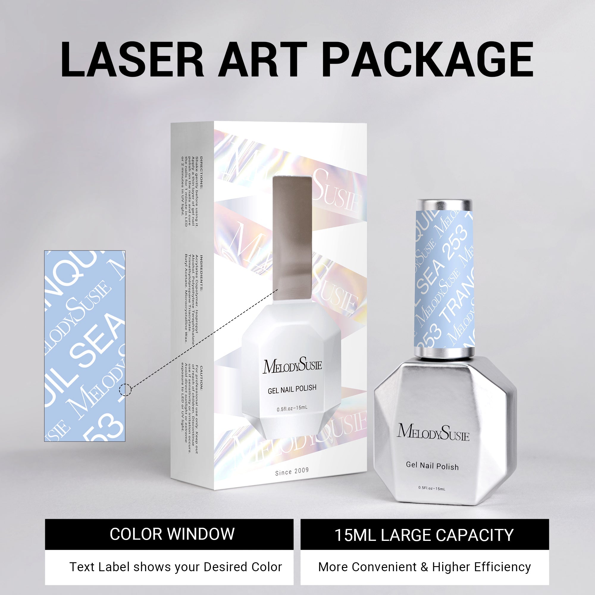 253 Tranquil Sea - TPO-Free Thick Nail Gel Polish(15ml) - 图片6