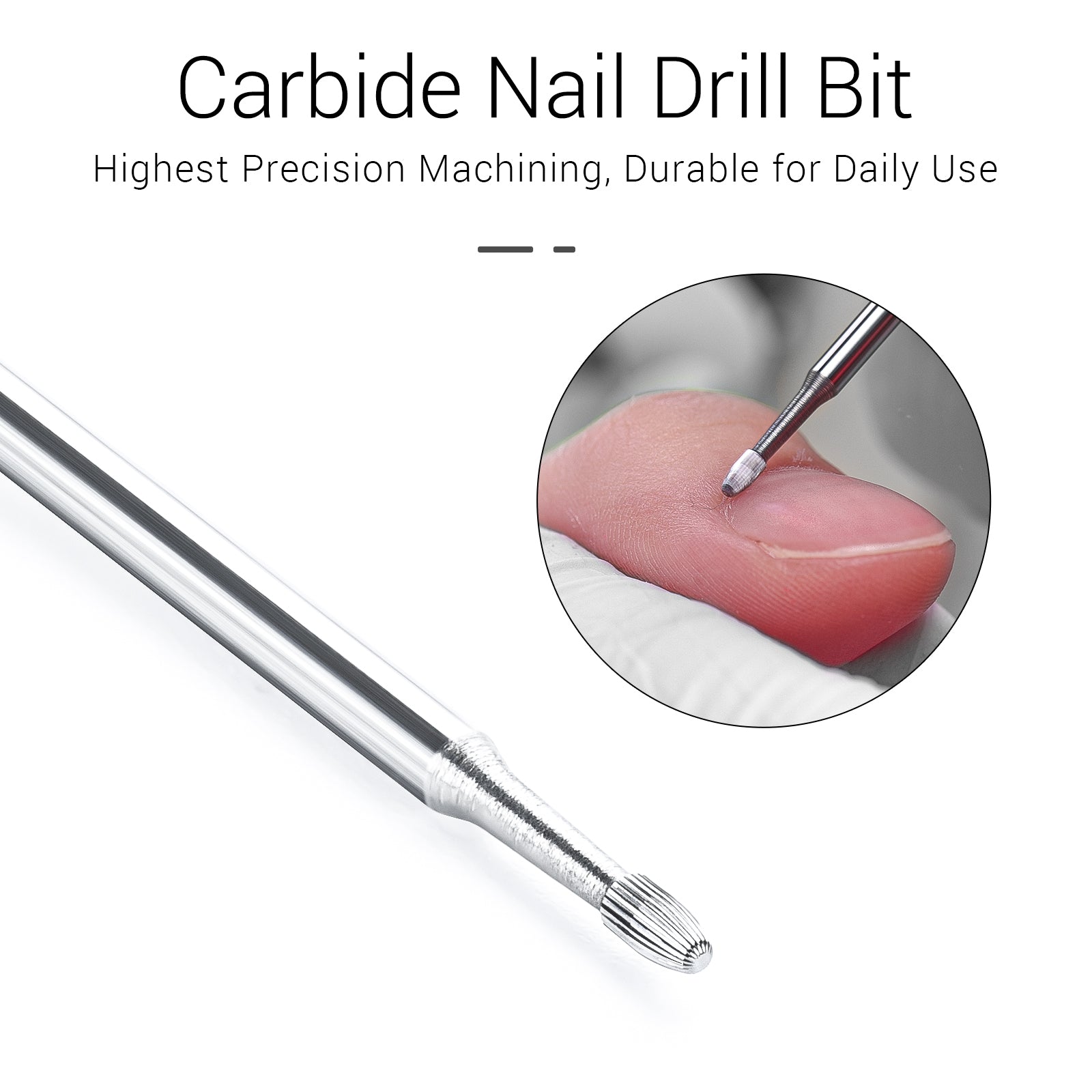 Tungsten Carbide Cuticle Cleaner Safety Nail Drill Bit - Fine (1pc) - 图片4