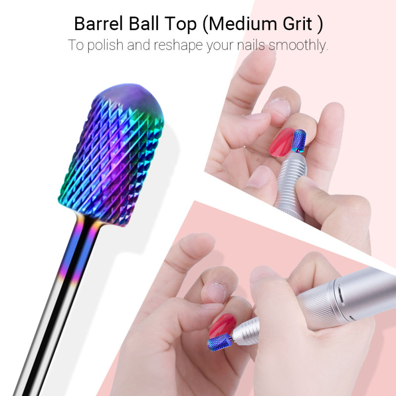 Tungsten Carbide Diamond Nail Drill Bits Set 7Pcs - 图片3