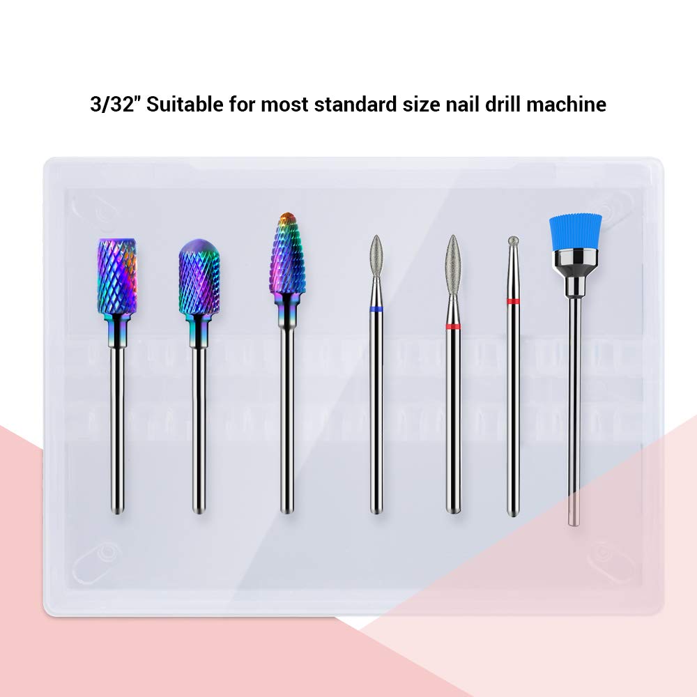 Tungsten Carbide Diamond Nail Drill Bits Set 7Pcs - 图片14