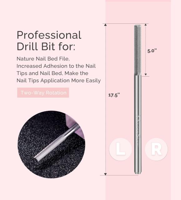 Tungsten Carbide Nature Nail Buffer Nail Drill Bit-Extra Fine(1pc)