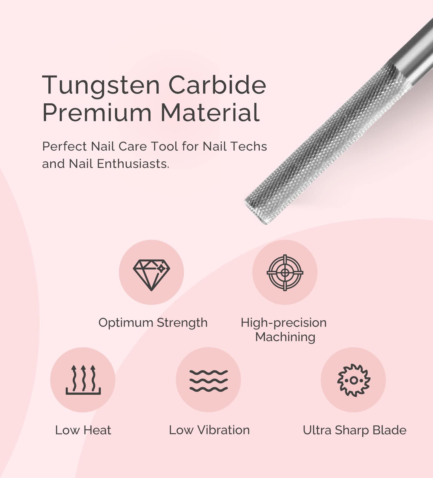 Tungsten Carbide Nature Nail Buffer Nail Drill Bit-Extra Fine(1pc) - 图片5