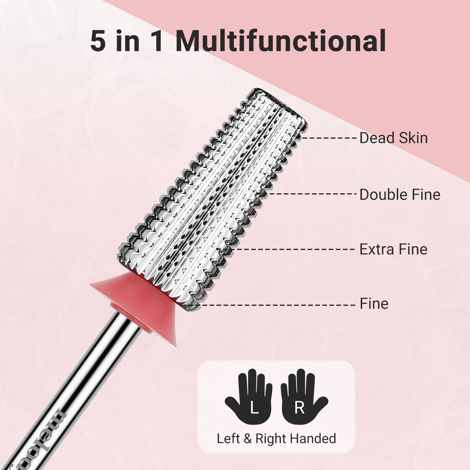 Tungsten Carbide Professional 5 in 1 Nail Drill Bits - 图片2
