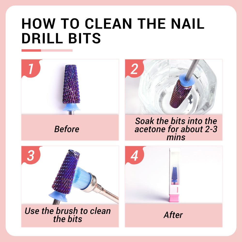 Tungsten Carbide Safety Under Nail Cleaner Nail Drill Bit Silver - 图片9