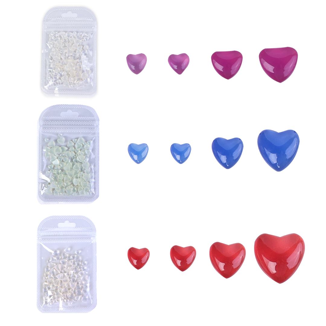 UV Light Color Change Peach Heart Rhinestones for Nail Art Decoration - 图片14