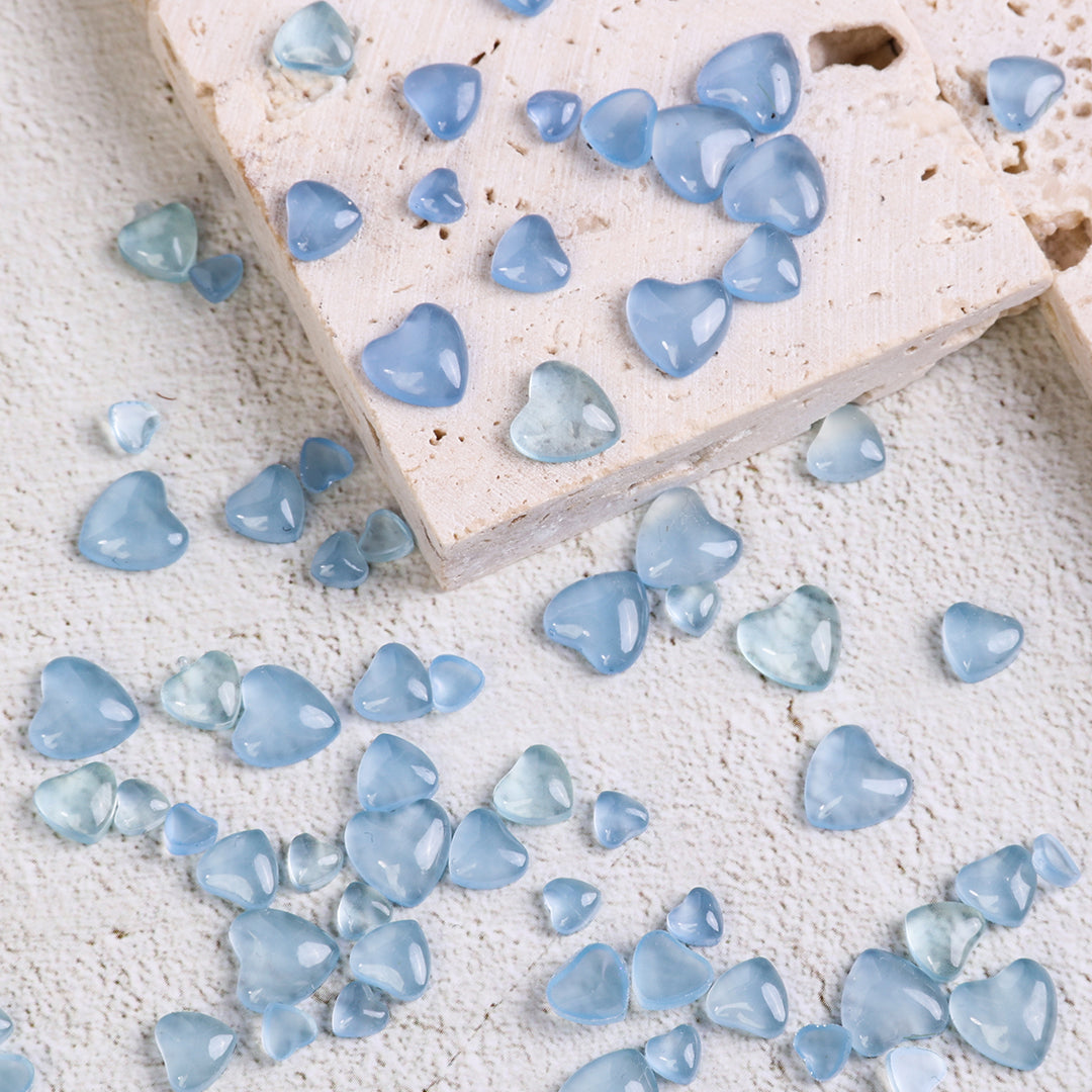 UV Light Color Change Peach Heart Rhinestones for Nail Art Decoration - 图片3