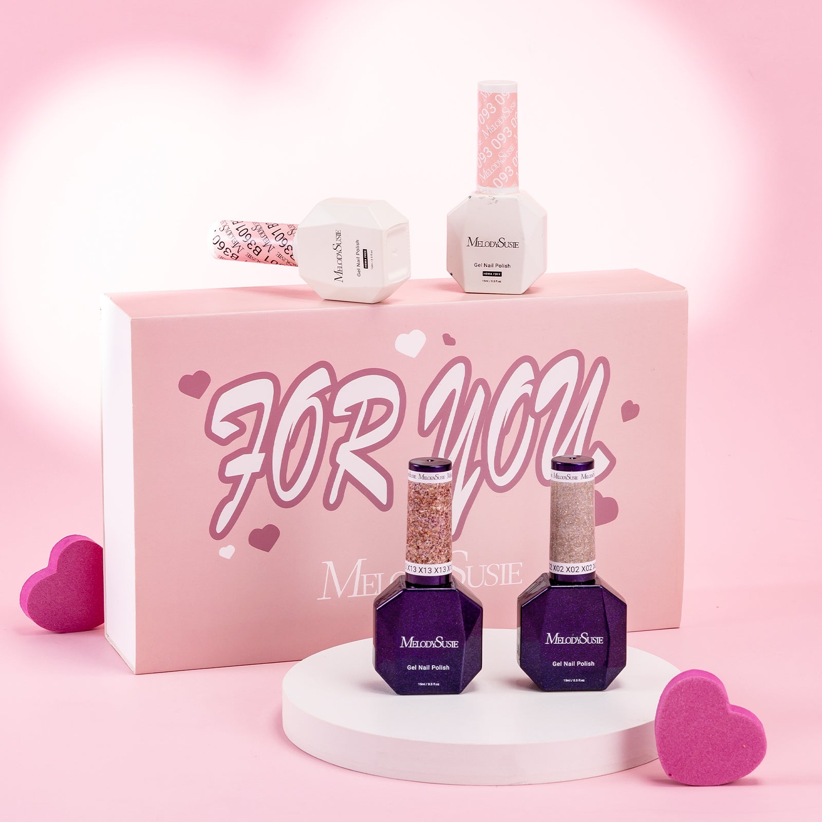 Valentine's Day Gel Nail Polish Pink Promise Set - 8 Colors - 图片2