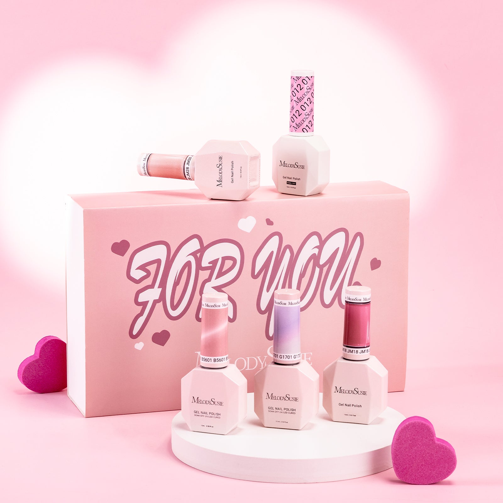 Valentine's Day Gel Nail Polish Love Sparkle Set - 8 Colors - 图片2