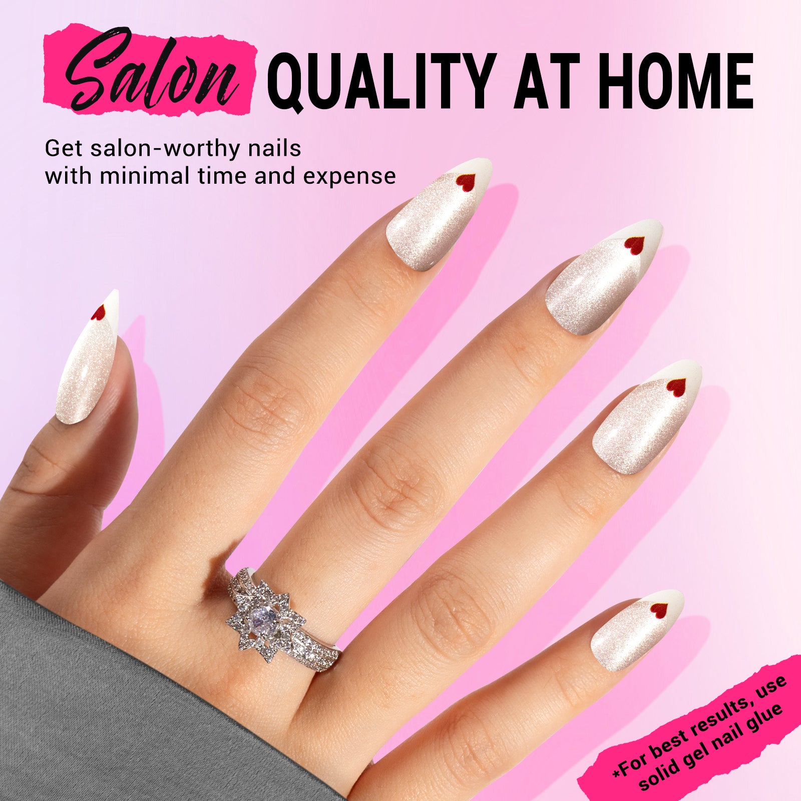White Cat Eye Press On Nails Kit - US ONLY - 图片4