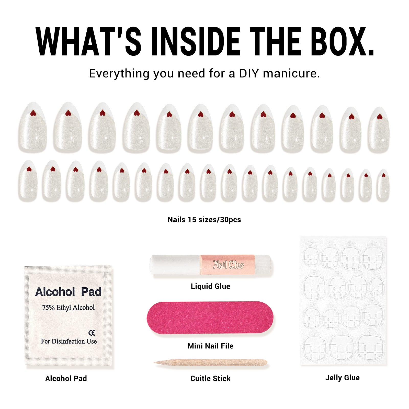 White Cat Eye Press On Nails Kit - US ONLY - 图片5