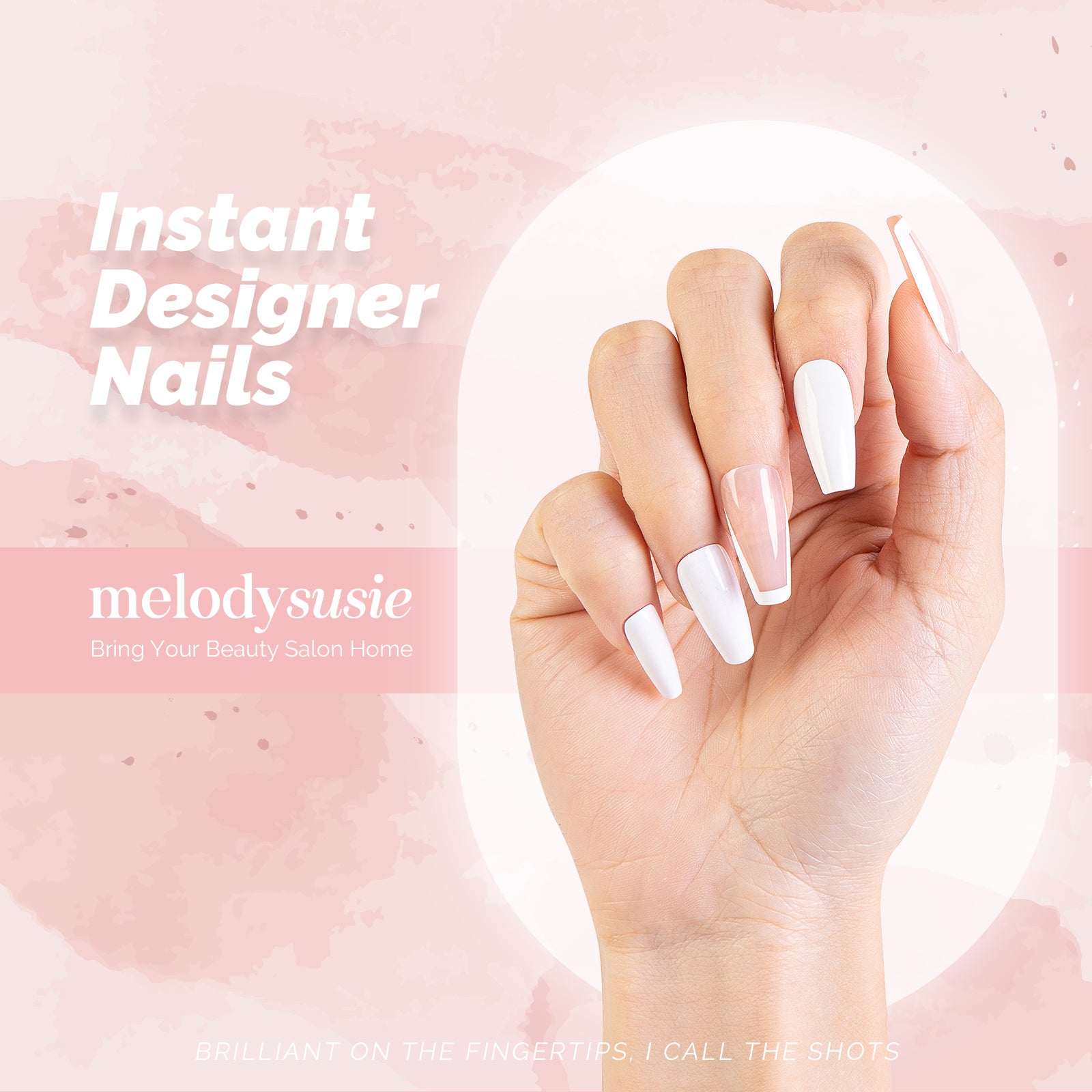 White Lie Acrylic Press On Nails Kits - 图片2