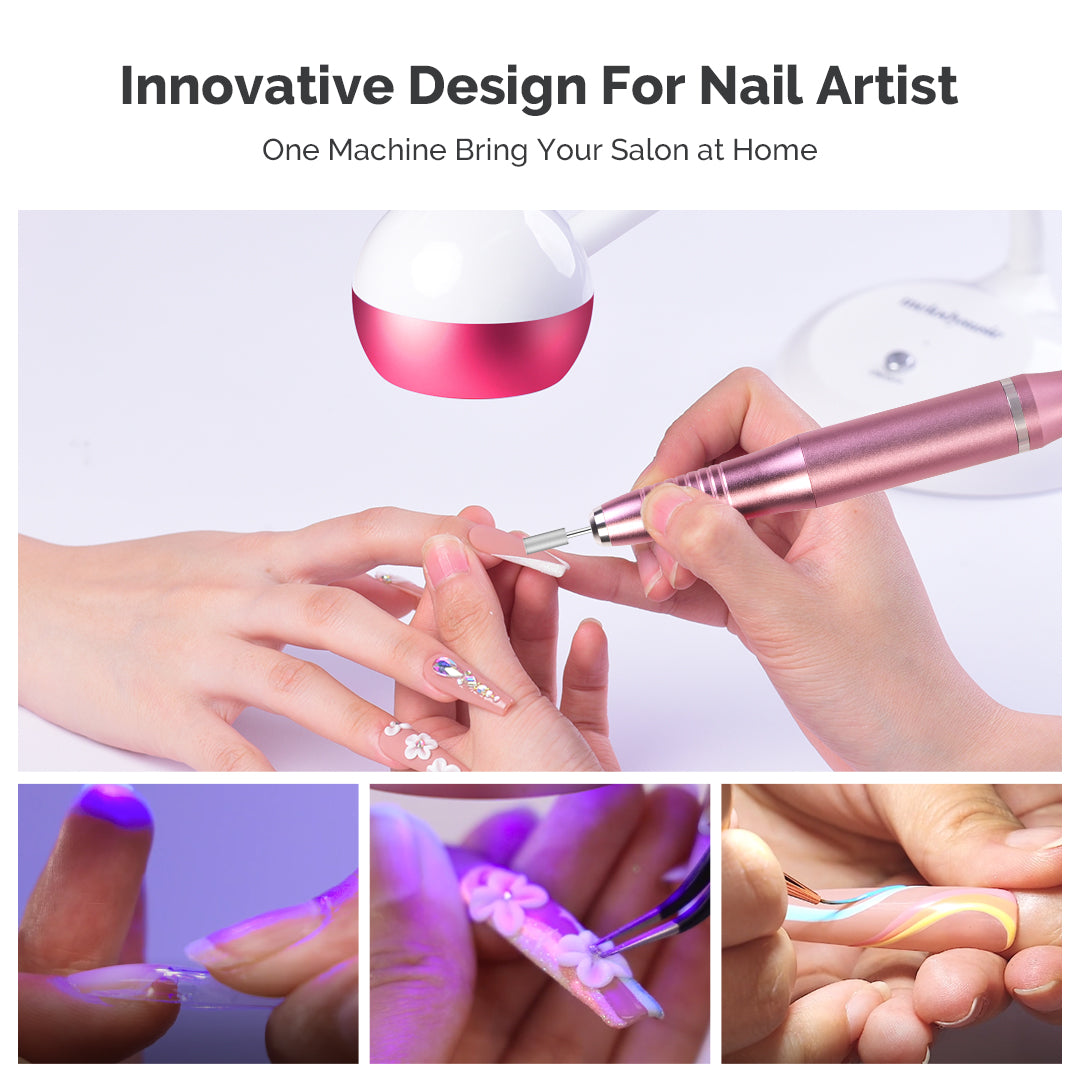 XC150D Desktop Multifunctional 3-in-1 Nail Drill with Nail Lamp 20,000RPM - 图片9